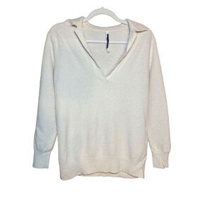 The Group Babaton Cream Vneck Wool Blend Sweater Womens Sz XS